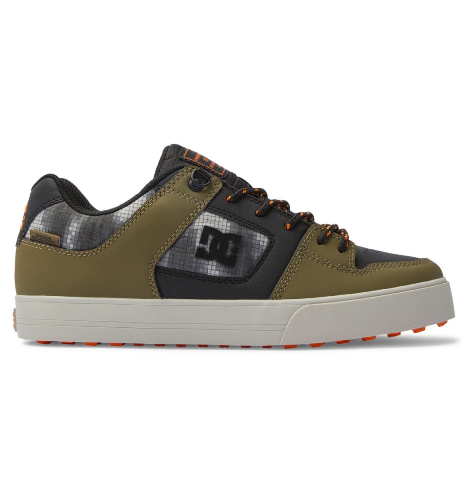 Chaussure Skate DC Shoes France Pureized Noir Vert Olive Homme | APL-5721905