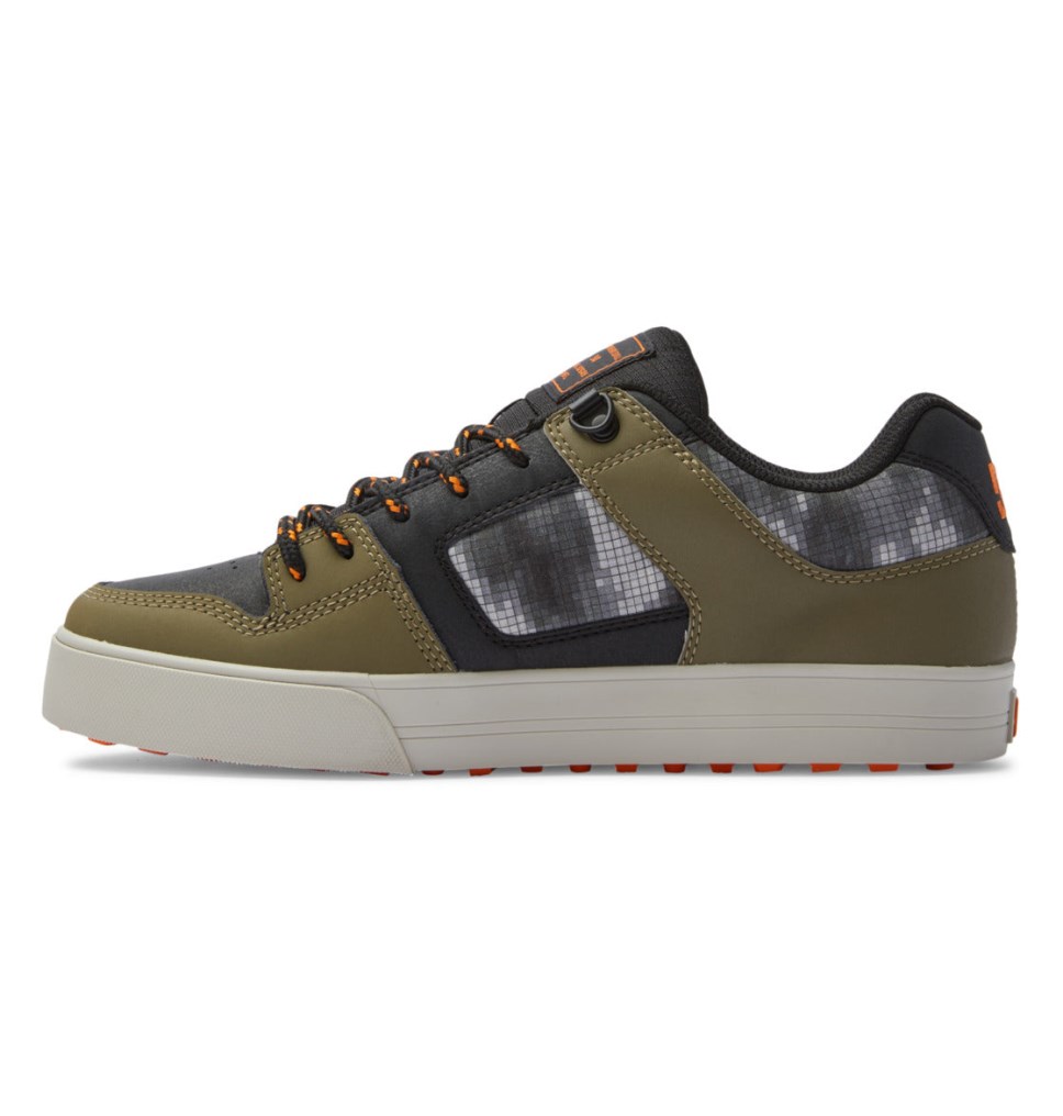 Chaussure Skate DC Shoes France Pureized Noir Vert Olive Homme | APL-5721905