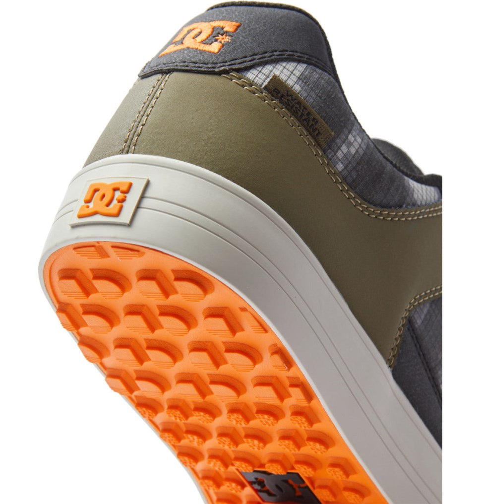 Chaussure Skate DC Shoes France Pureized Noir Vert Olive Homme | APL-5721905