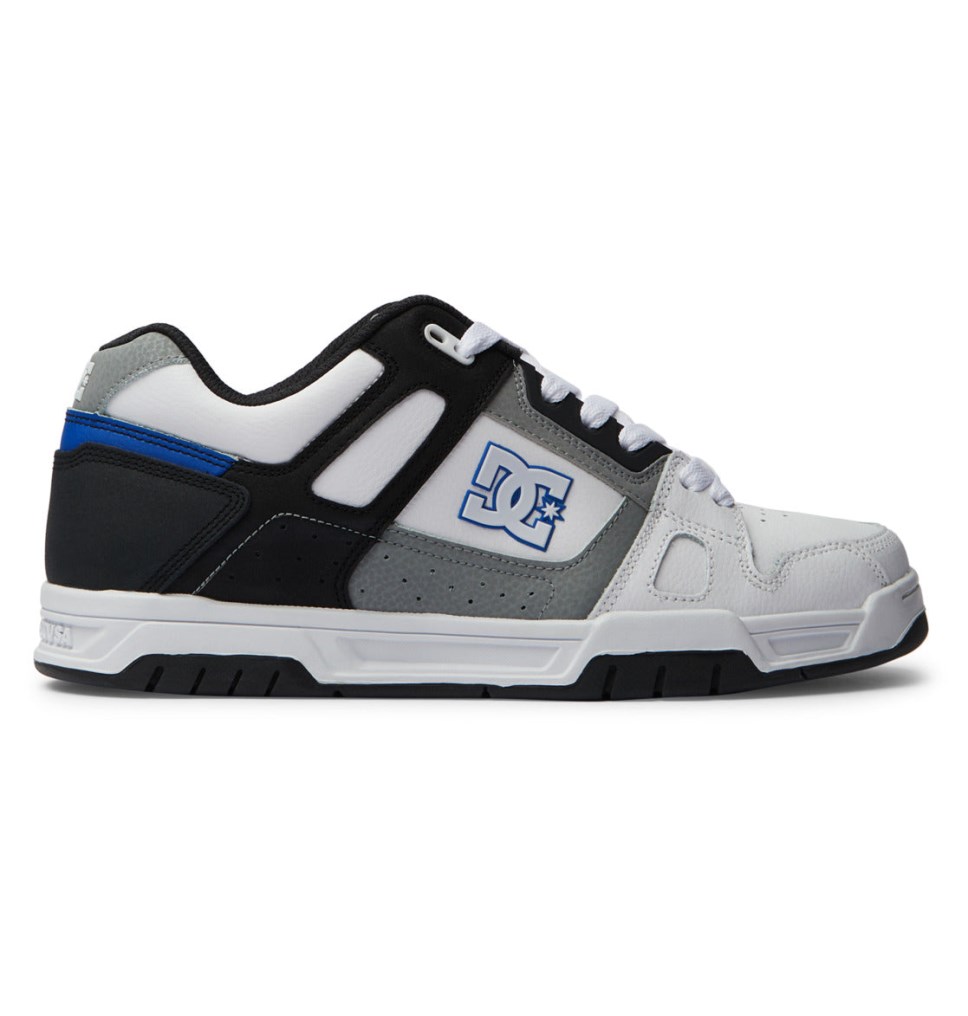 Basket DC Shoes France Stag Blanche Grise Bleu Homme | TIE-1943736