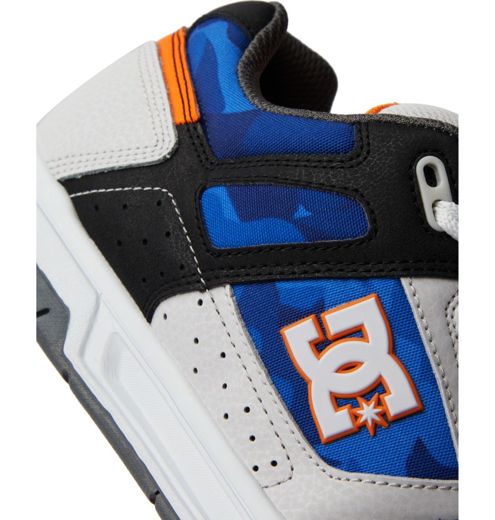 Basket DC Shoes France Stag Blanche Noir Orange Homme | XZL-9018128