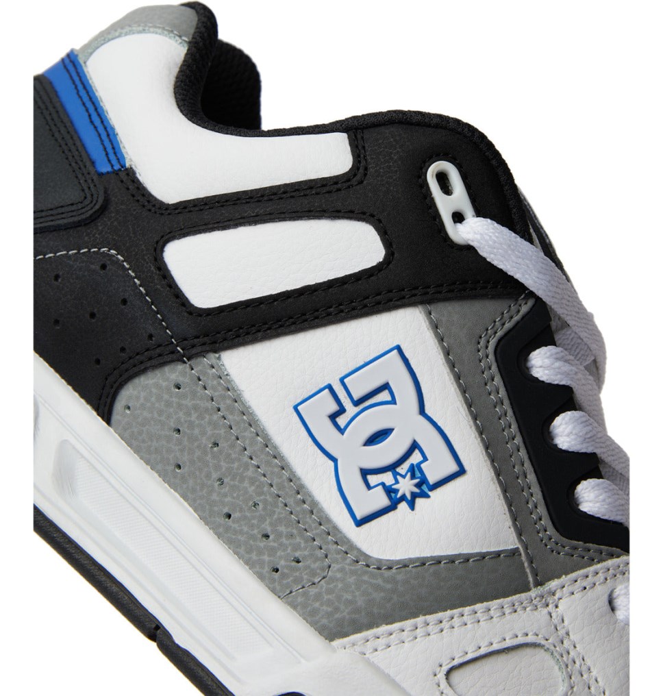 Basket DC Shoes France Stag Blanche Grise Bleu Homme | TIE-1943736