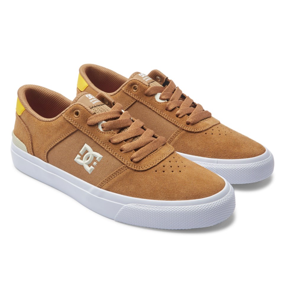 Chaussure Skate DC Shoes France Teknic S Marron Jaune Homme | RJE-6737442