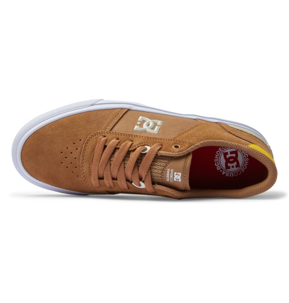 Chaussure Skate DC Shoes France Teknic S Marron Jaune Homme | RJE-6737442