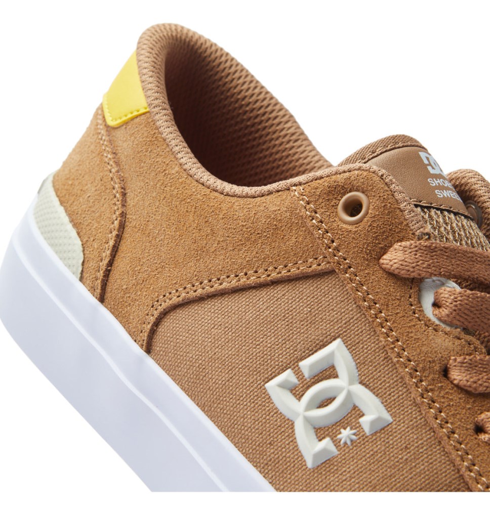 Chaussure Skate DC Shoes France Teknic S Marron Jaune Homme | RJE-6737442