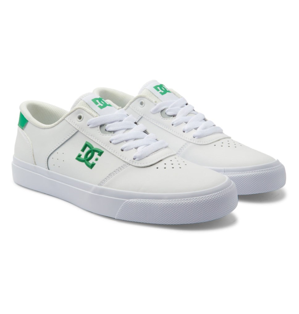 Basket DC Shoes France Teknic Blanche Vert Homme | MRW-7807144