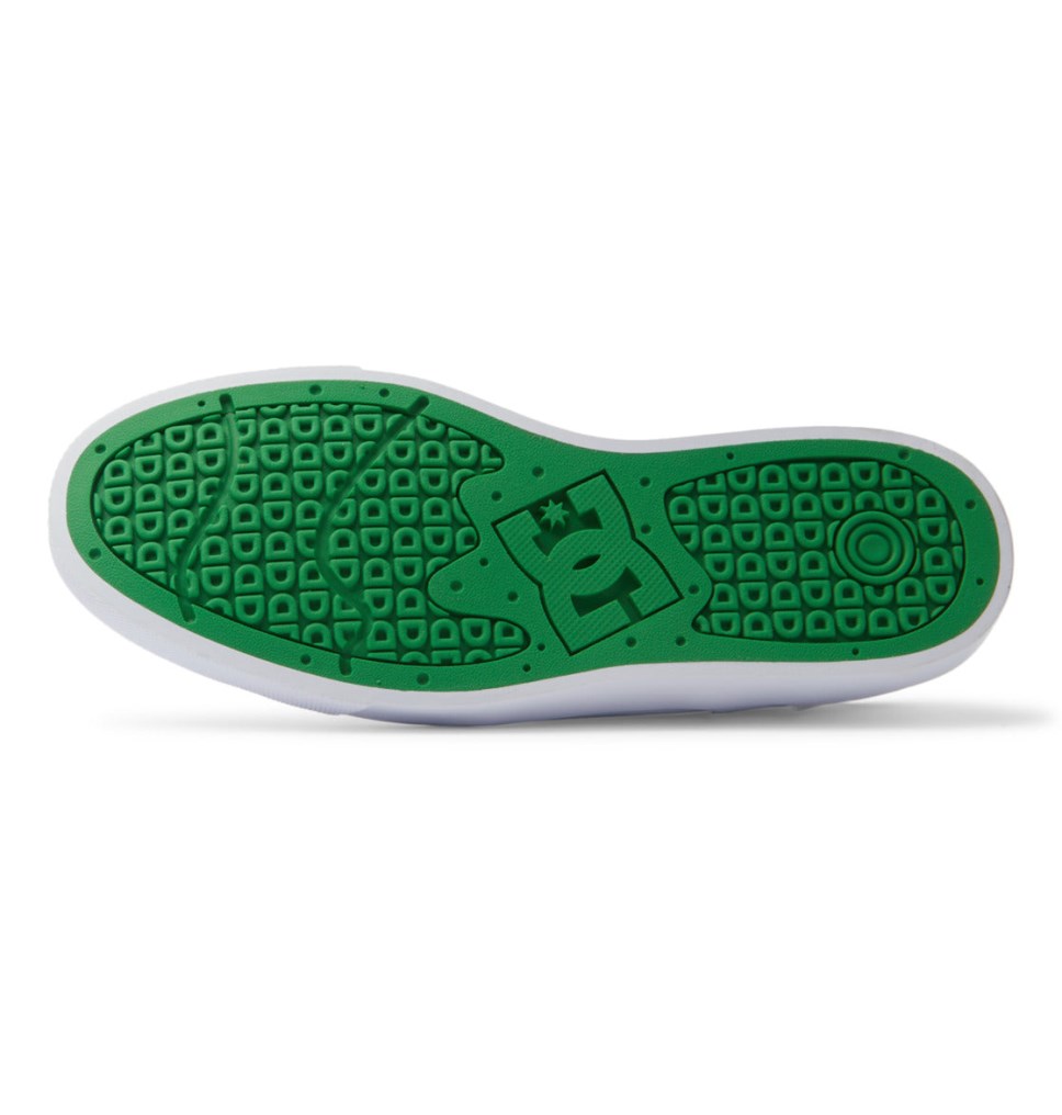 Basket DC Shoes France Teknic Blanche Vert Homme | MRW-7807144