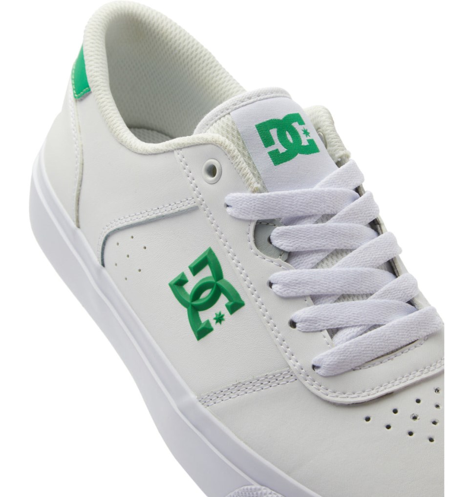 Basket DC Shoes France Teknic Blanche Vert Homme | MRW-7807144