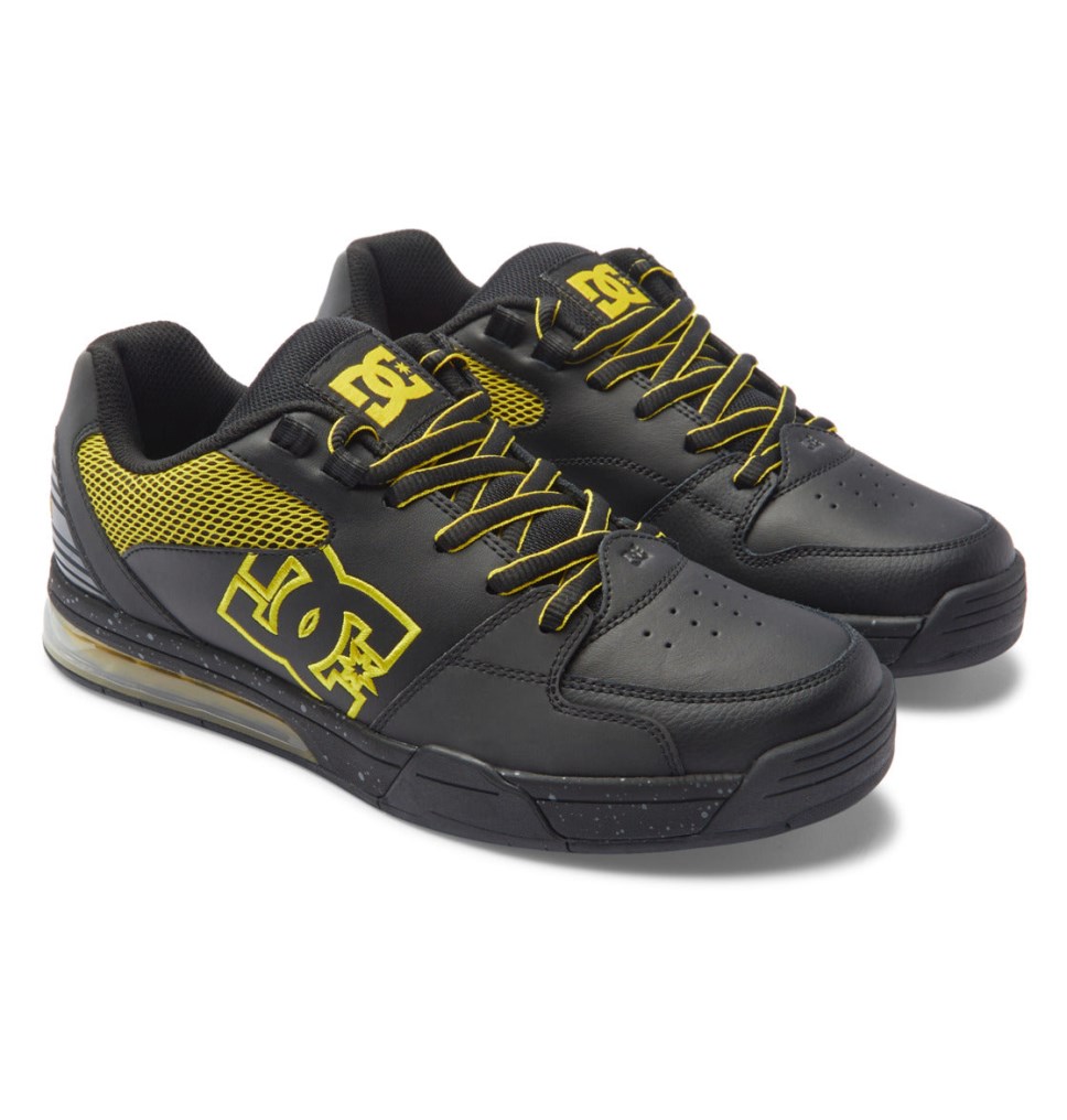 Basket DC Shoes France Versatile Noir Jaune Homme | SXE-9036009