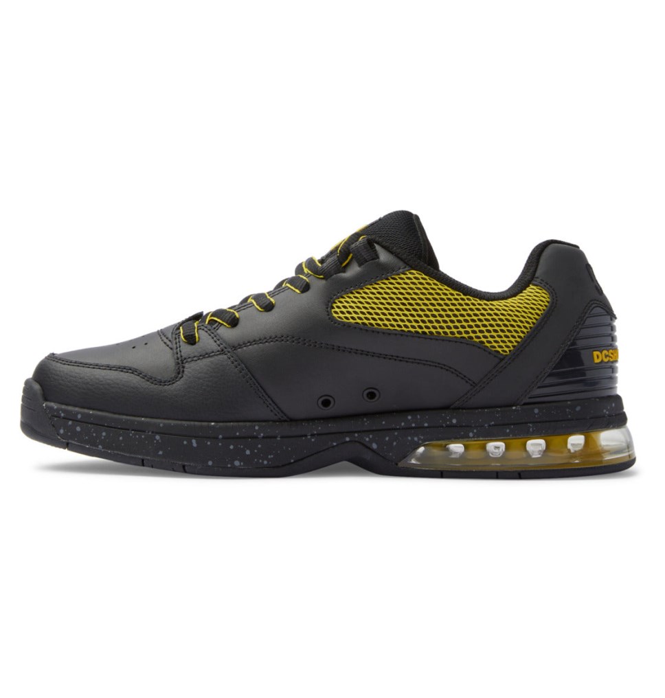 Basket DC Shoes France Versatile Noir Jaune Homme | SXE-9036009