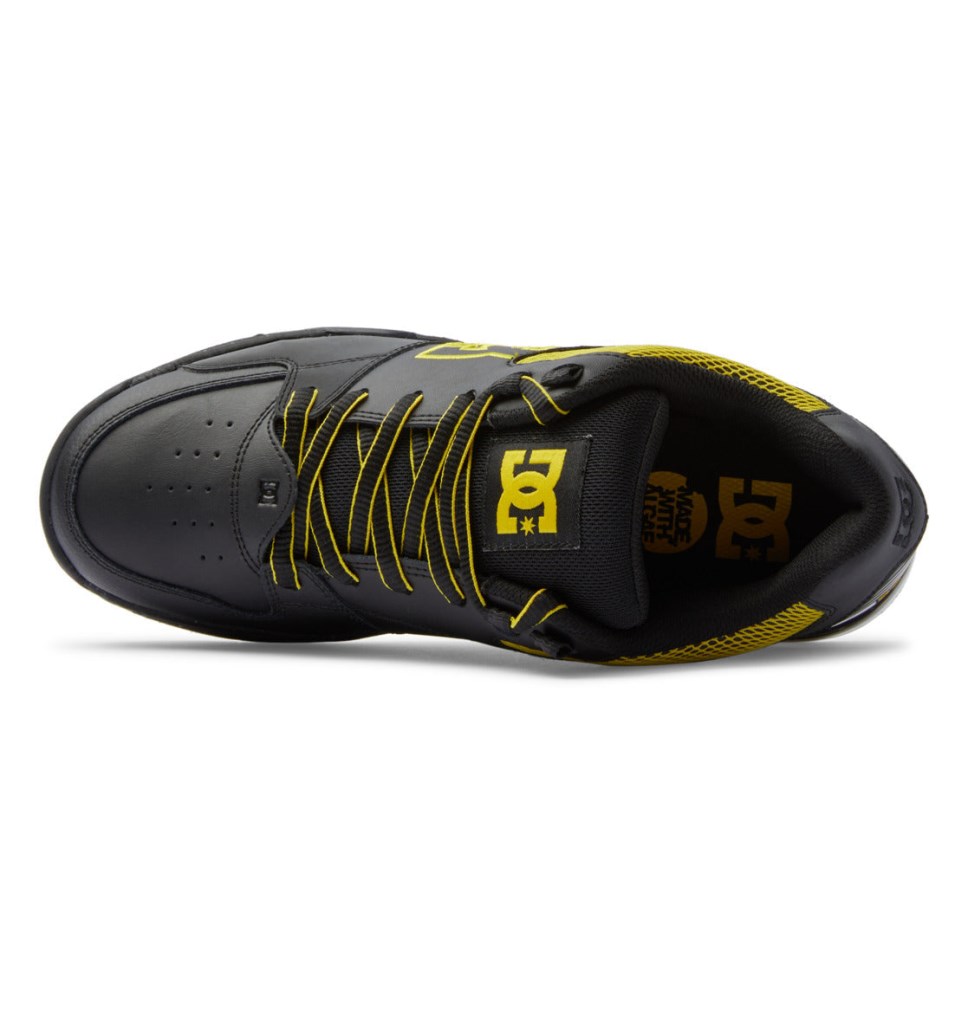 Basket DC Shoes France Versatile Noir Jaune Homme | SXE-9036009