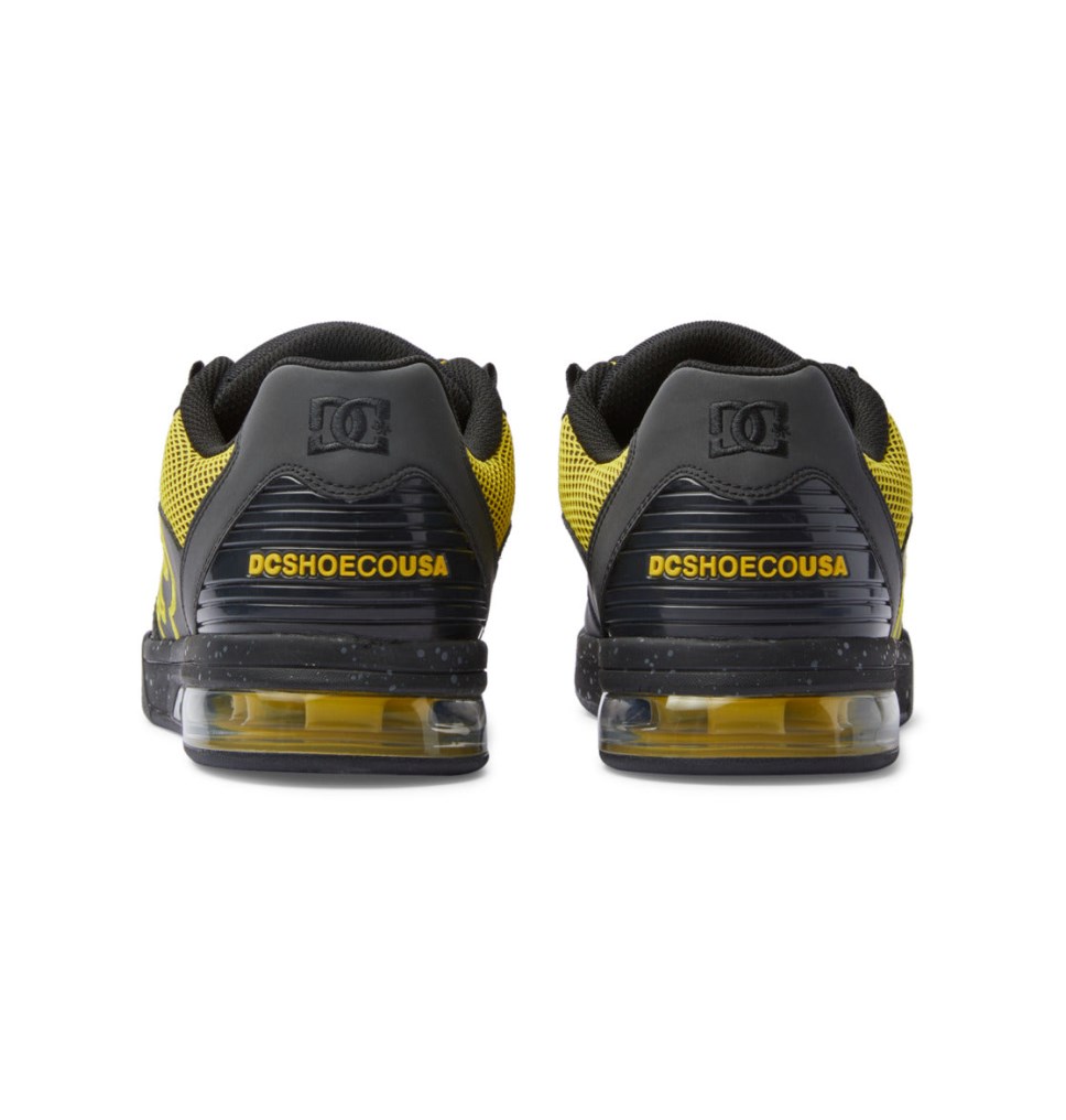 Basket DC Shoes France Versatile Noir Jaune Homme | SXE-9036009