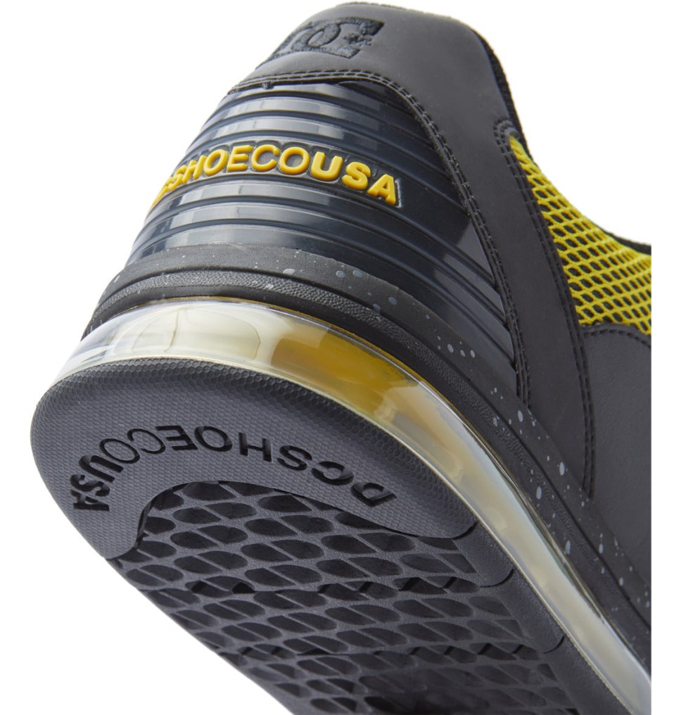 Basket DC Shoes France Versatile Noir Jaune Homme | SXE-9036009