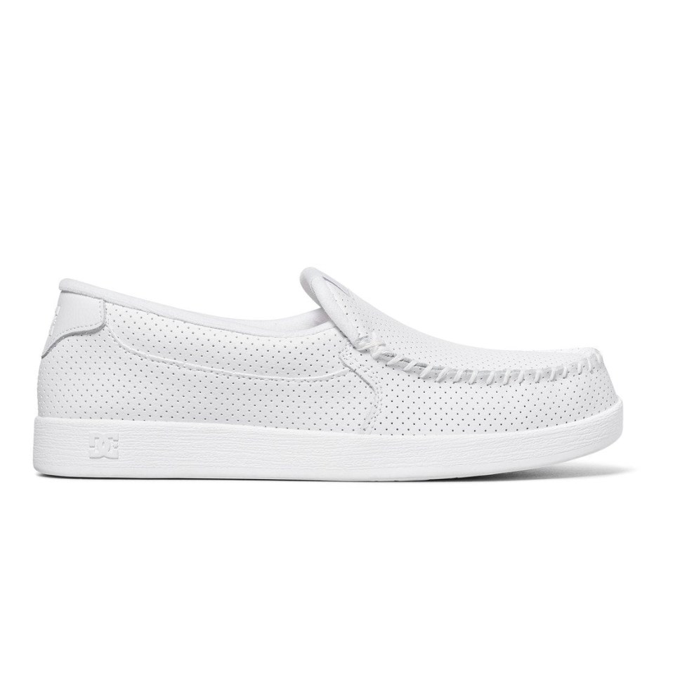 Basket Slip On DC Shoes France Villain Blanche Homme | WTP-8415343