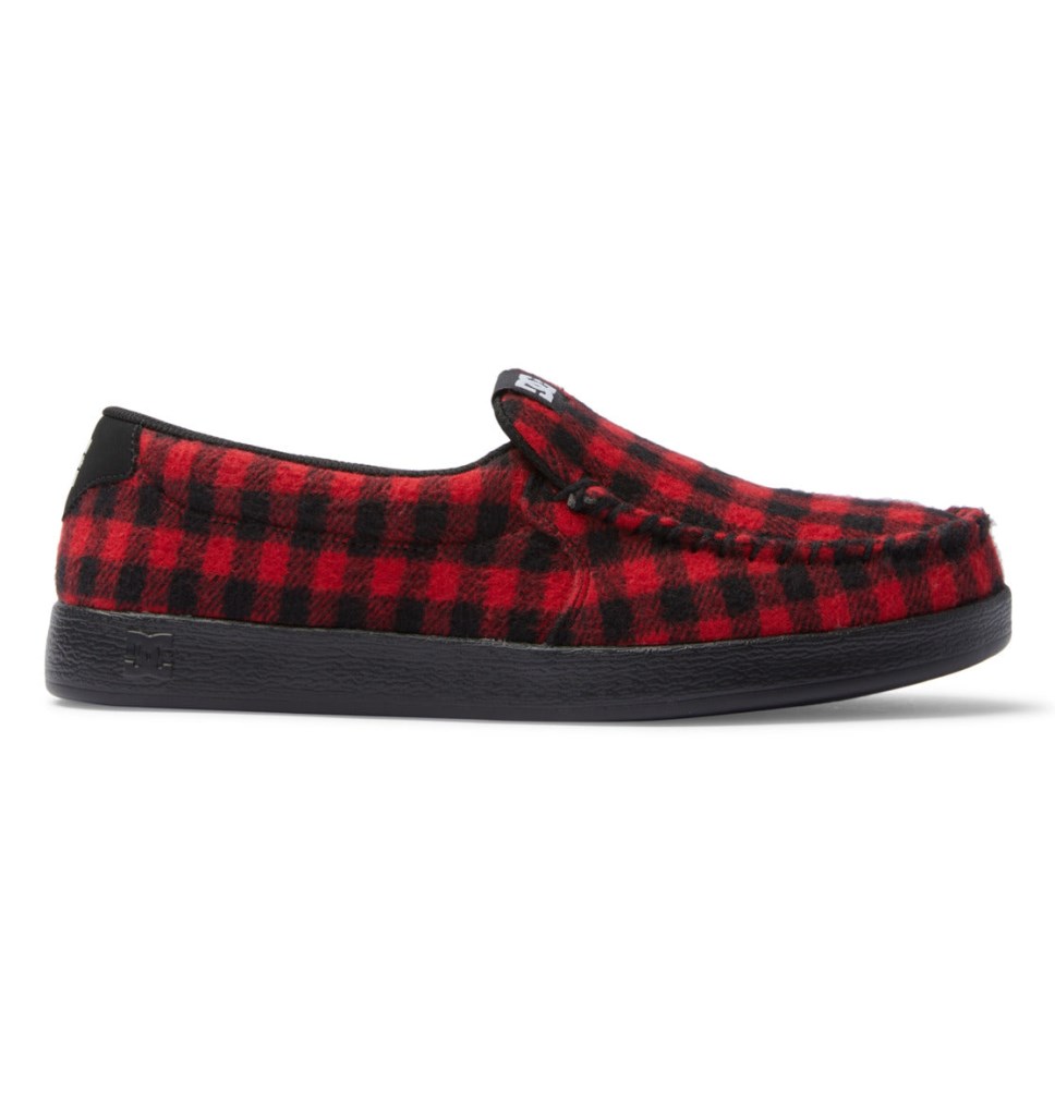 Basket Slip On DC Shoes France Villain Noir Rouge Homme | PVY-6571251