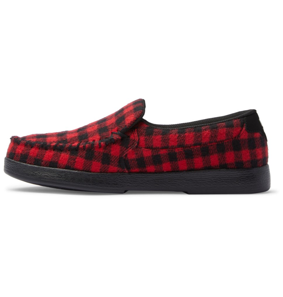 Basket Slip On DC Shoes France Villain Noir Rouge Homme | PVY-6571251