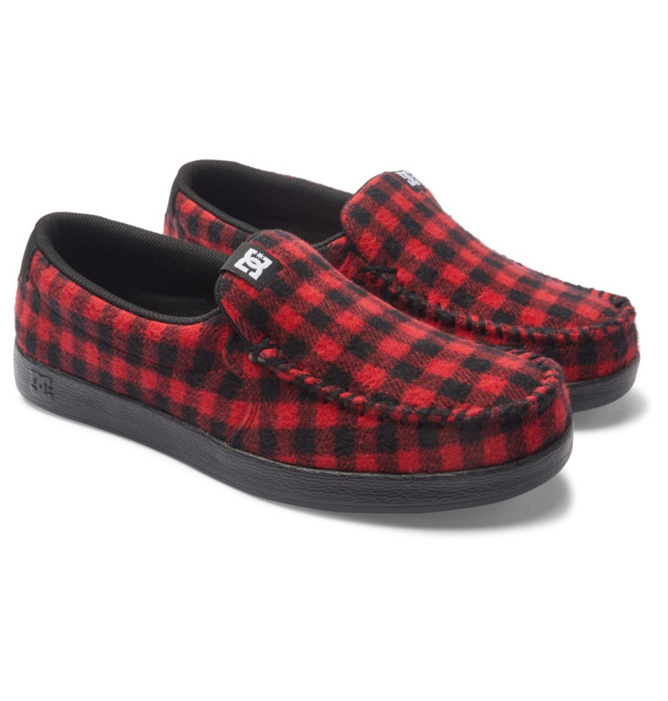 Basket Slip On DC Shoes France Villain Noir Rouge Homme | PVY-6571251