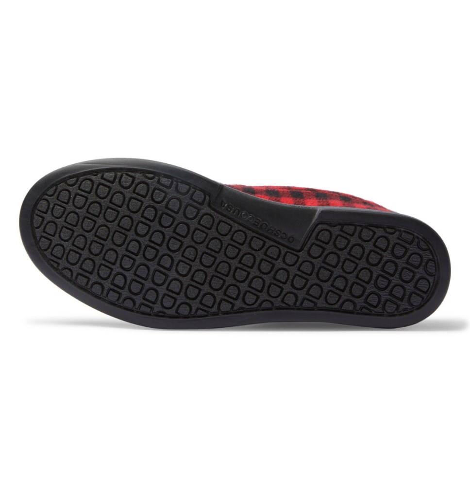 Basket Slip On DC Shoes France Villain Noir Rouge Homme | PVY-6571251