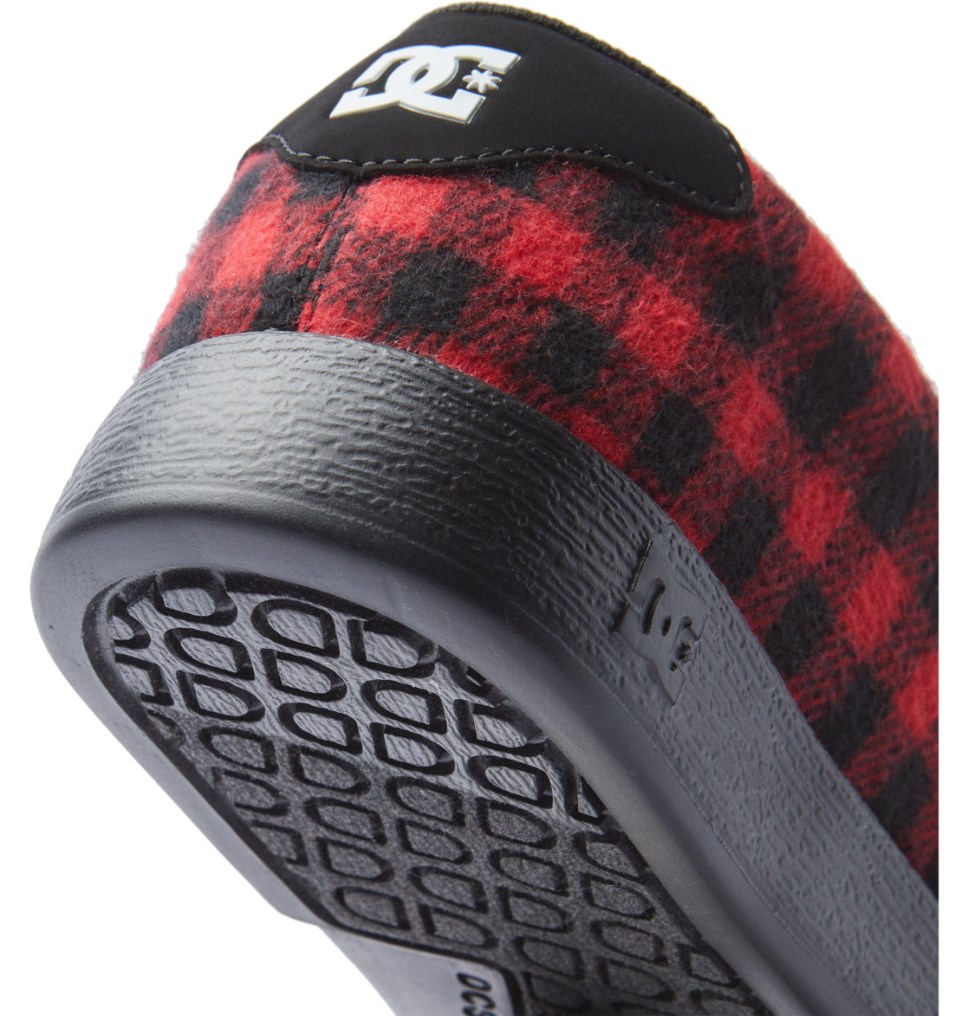 Basket Slip On DC Shoes France Villain Noir Rouge Homme | PVY-6571251