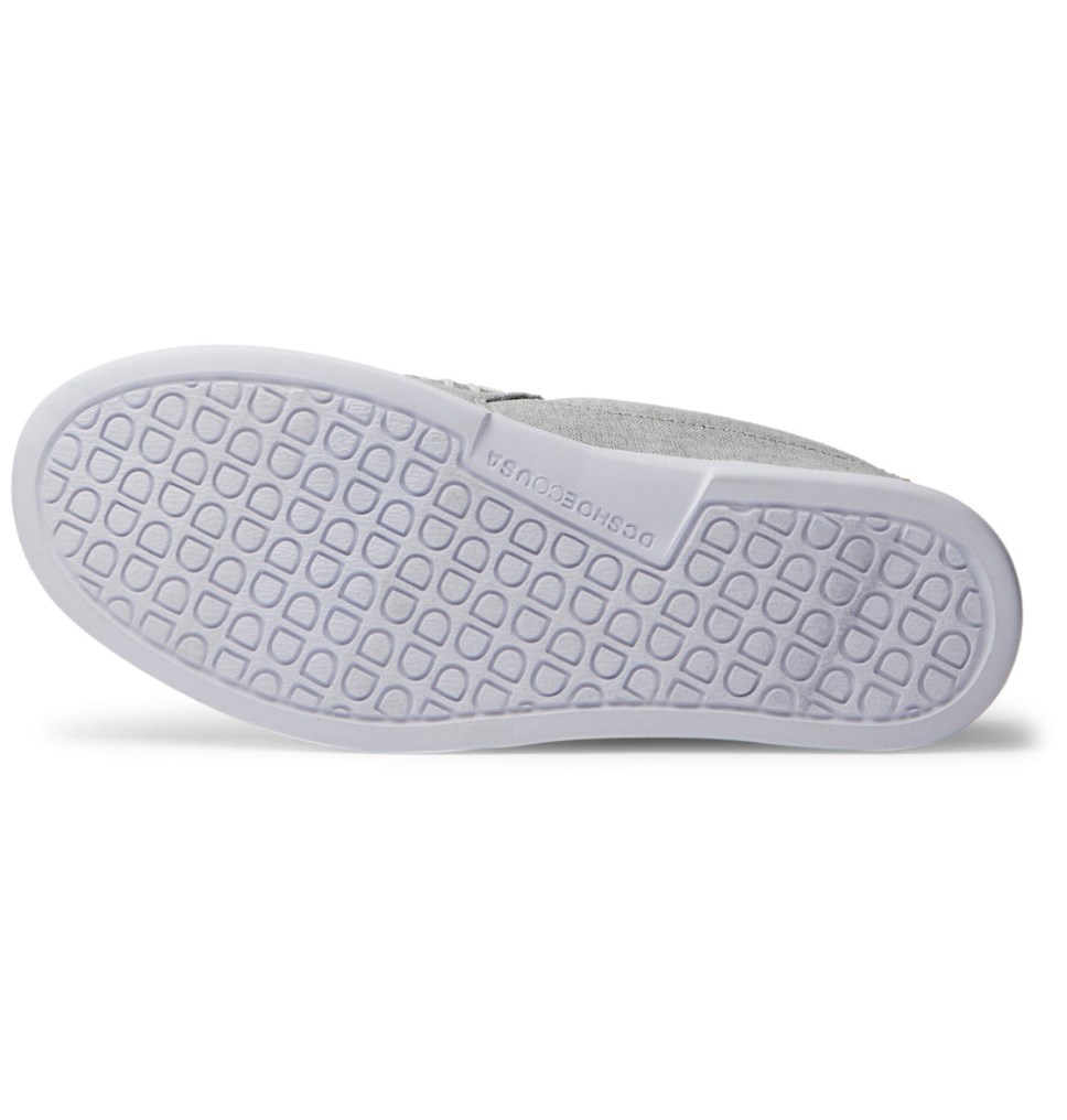 Basket Slip On DC Shoes France Villain Blanche Grise Homme | ARM-1009541