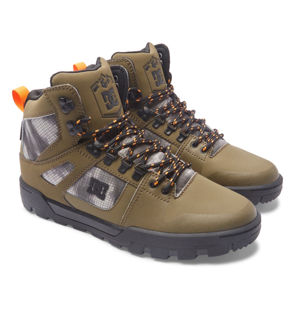 Botte Hiver DC Shoes France Pure High-Top Water-Resistant Vert Olive Noir Homme | SCU-5491066