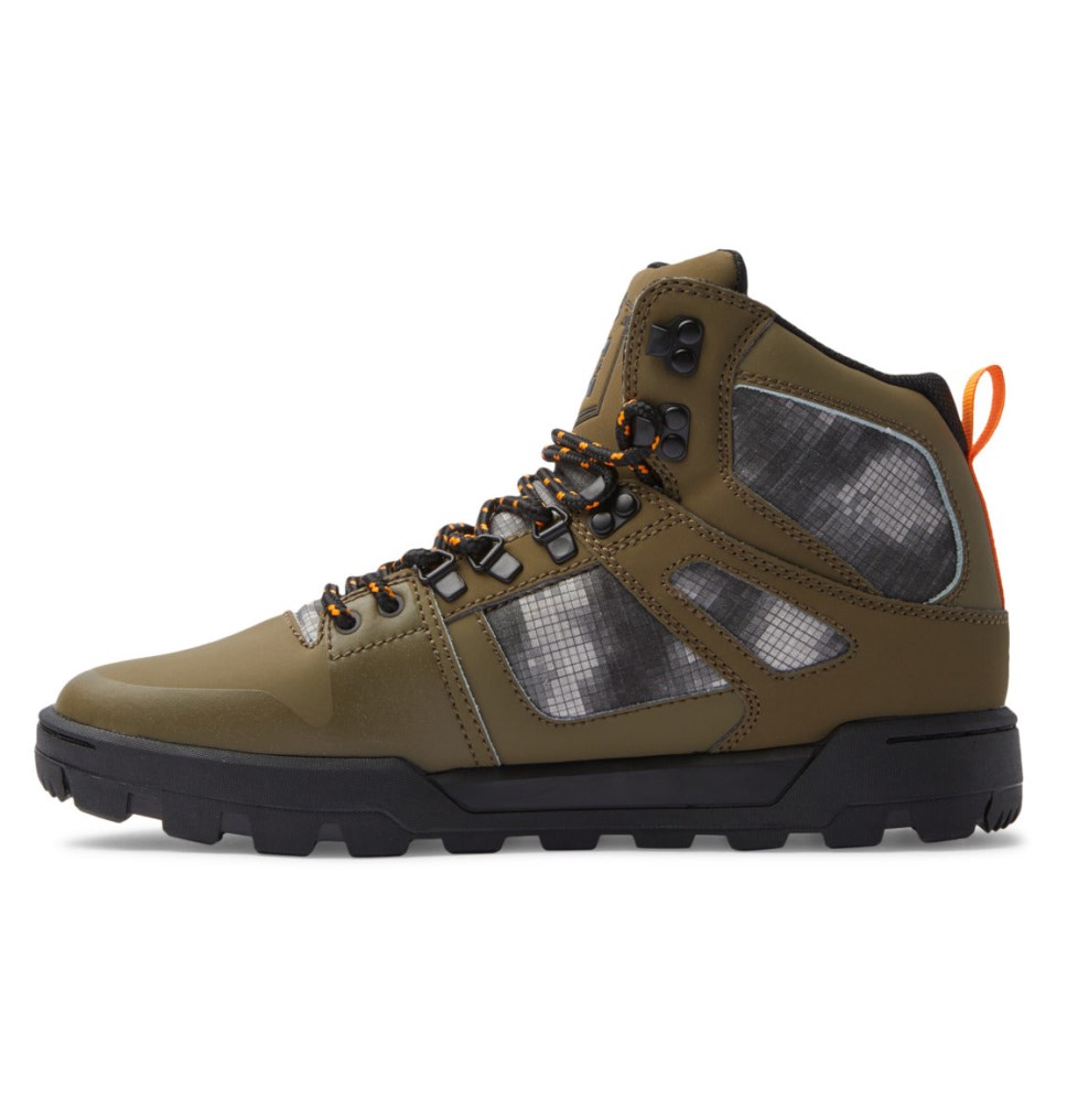 Botte Hiver DC Shoes France Pure High-Top Water-Resistant Vert Olive Noir Homme | SCU-5491066