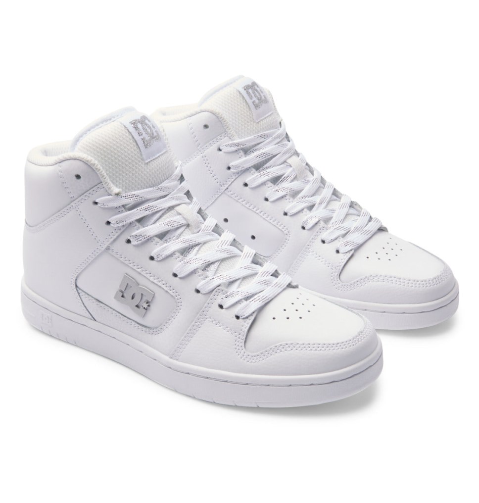 Basket Montante DC Shoes France Manteca 4 HI Blanche Argent Femme | IRC-6744552