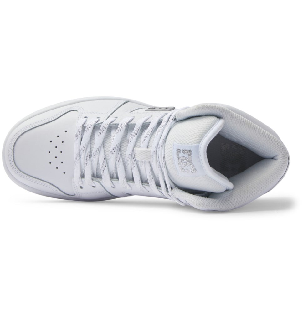 Basket Montante DC Shoes France Manteca 4 HI Blanche Argent Femme | IRC-6744552