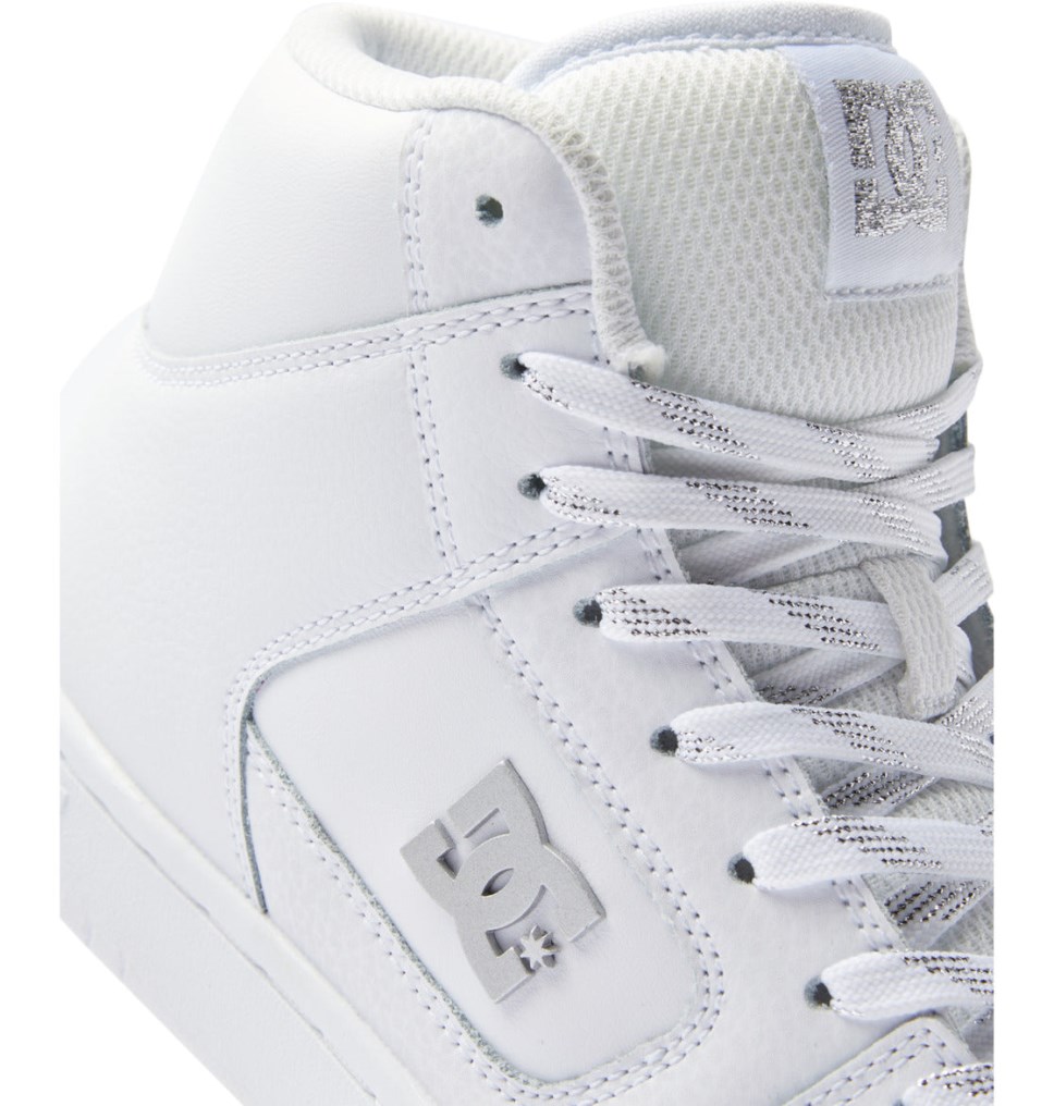 Basket Montante DC Shoes France Manteca 4 HI Blanche Argent Femme | IRC-6744552