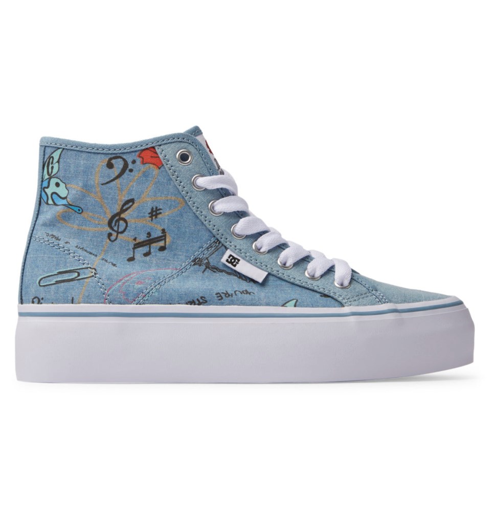 Basket Montante DC Shoes France Manual Hi Platform Bleu Foncé Femme | XPY-7087699