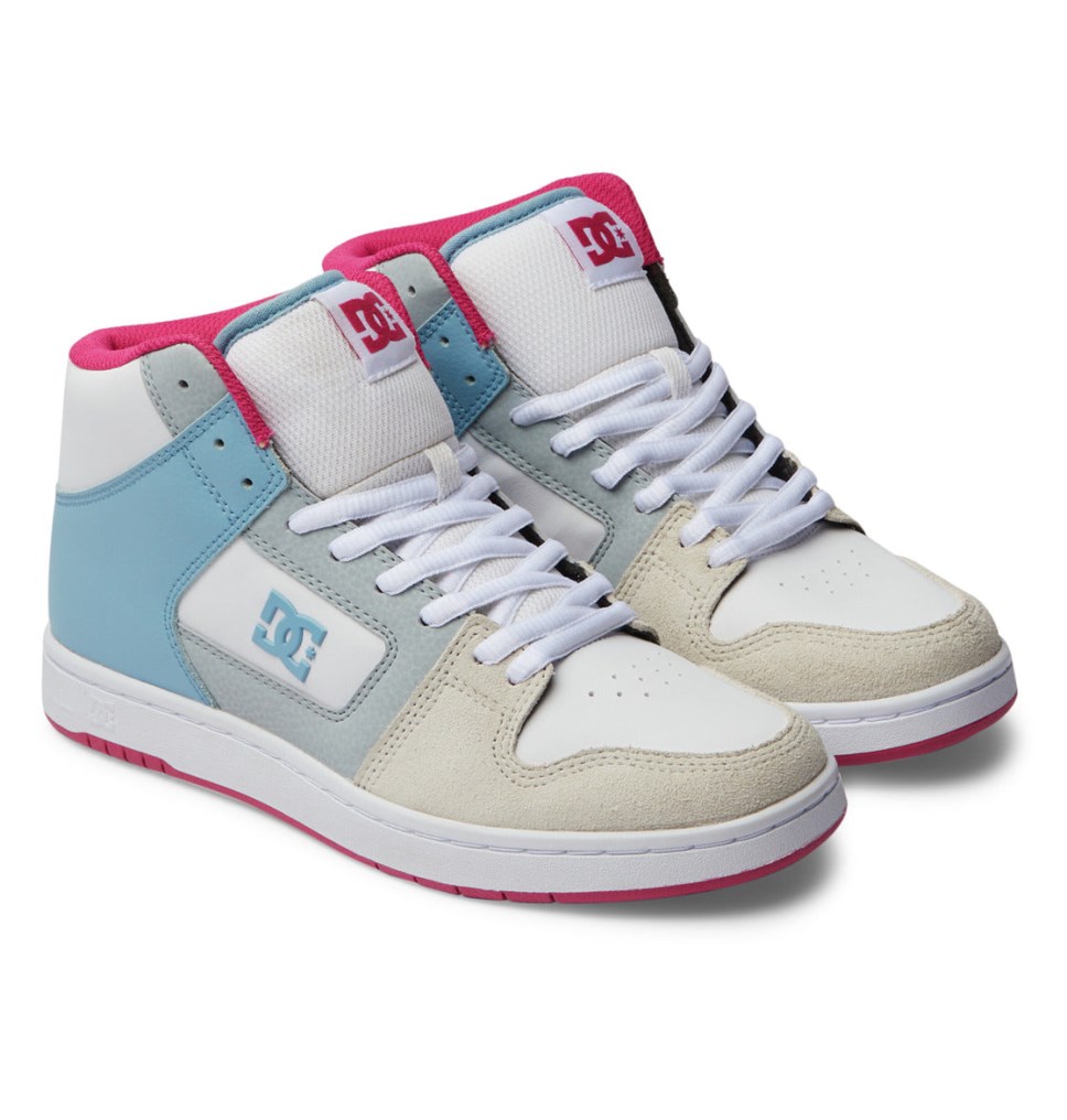 Basket Montante DC Shoes France Manteca 4 HI Bleu Rose Femme | XDL-9146350