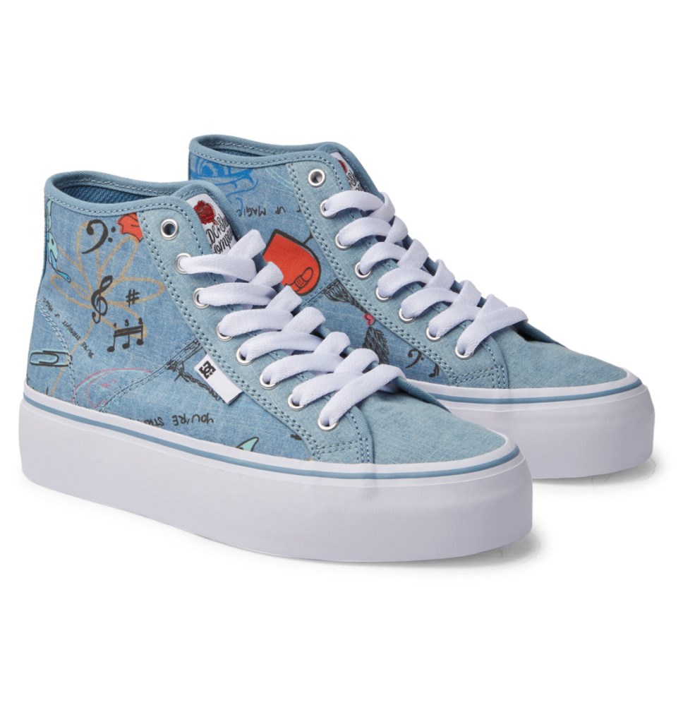 Basket Montante DC Shoes France Manual Hi Platform Bleu Foncé Femme | XPY-7087699