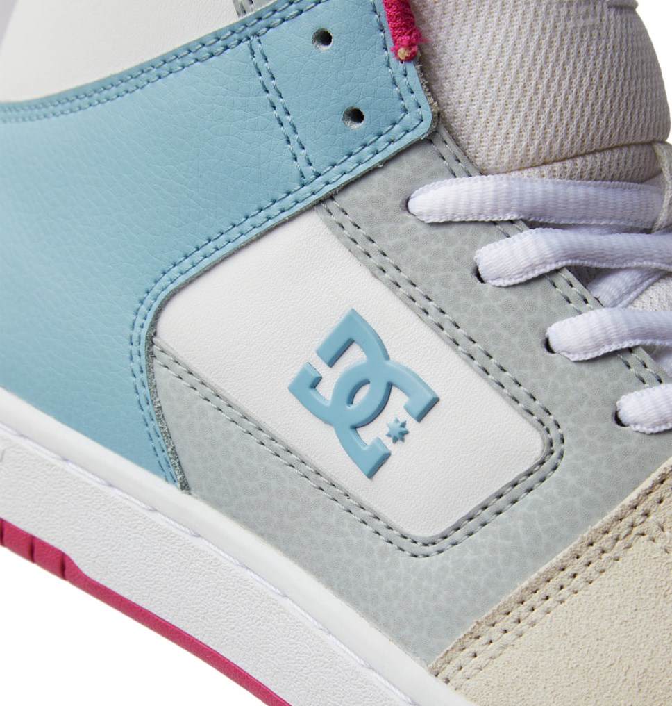 Basket Montante DC Shoes France Manteca 4 HI Bleu Rose Femme | XDL-9146350