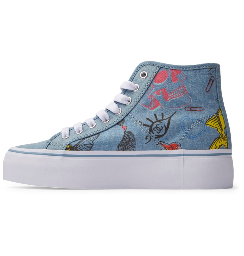 Basket Montante DC Shoes France Manual Hi Platform Bleu Foncé Femme | XPY-7087699