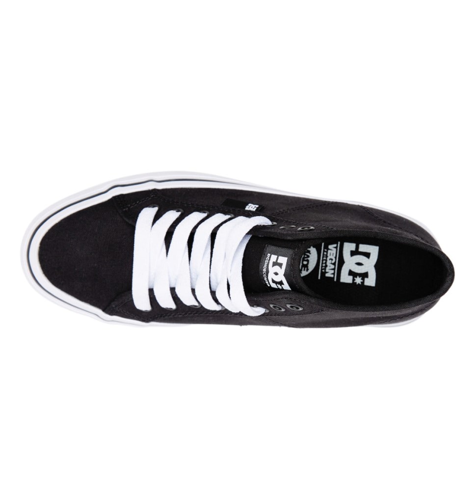 Basket Montante DC Shoes France Manual Hi Platform Noir Blanche Femme | HZJ-9905920