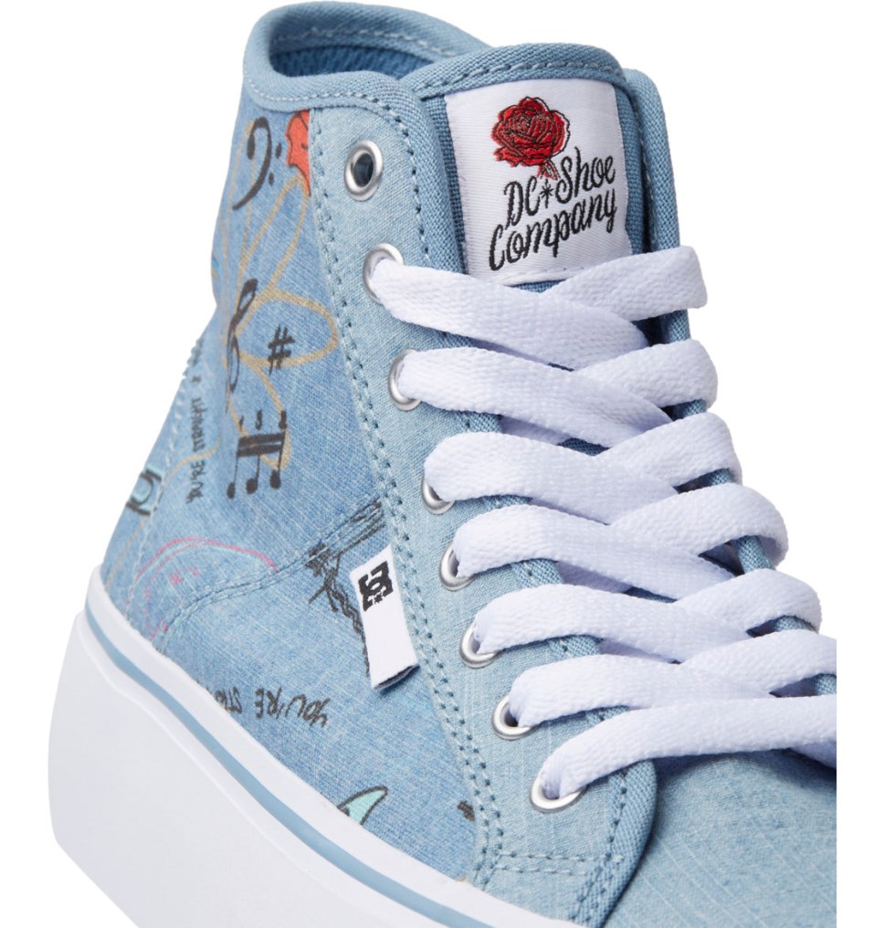 Basket Montante DC Shoes France Manual Hi Platform Bleu Foncé Femme | XPY-7087699