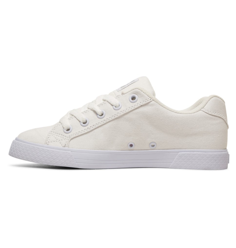 Basket DC Shoes France Chelsea Tx Blanche Argent Femme | MKA-7743719