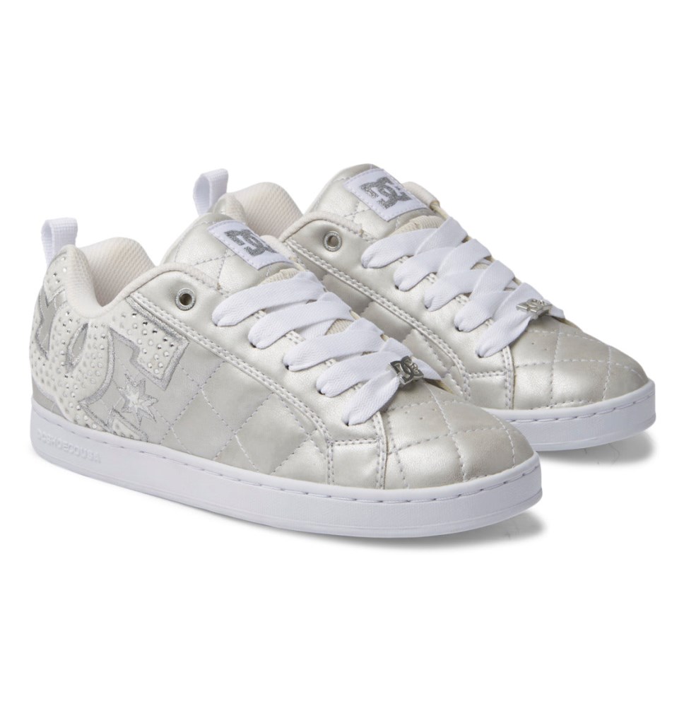 Basket DC Shoes France Court Graffik SE Blanche Multicolore Femme | FGQ-1769499