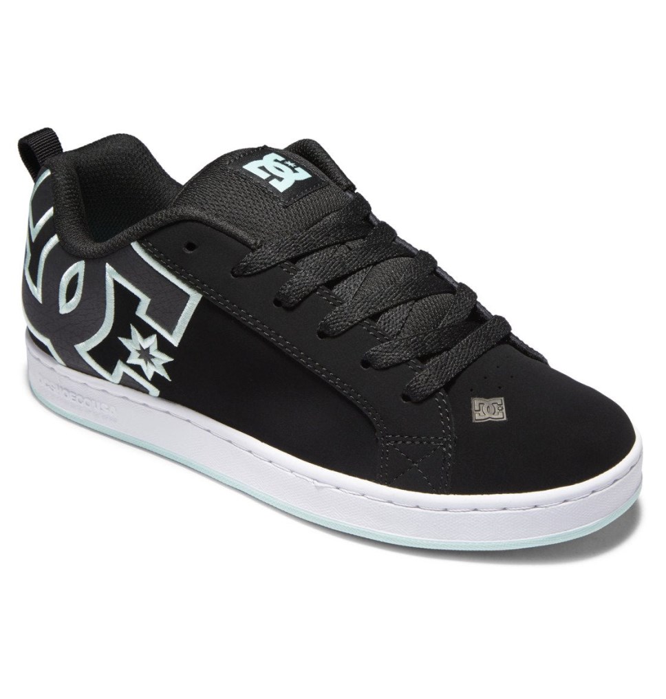 Basket DC Shoes France Court Graffik Noir Vert Femme | AHD-3476149