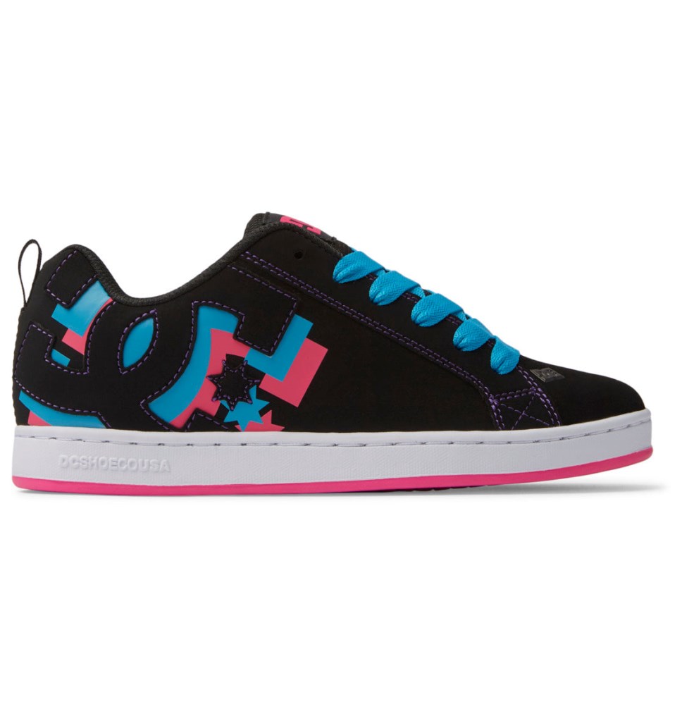 Basket DC Shoes France Court Graffik Noir Bleu Femme | JYA-7495868