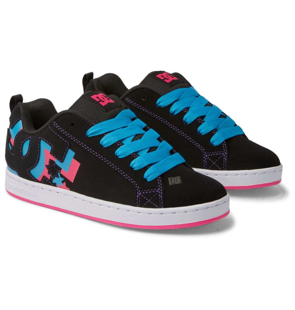 Basket DC Shoes France Court Graffik Noir Bleu Femme | JYA-7495868