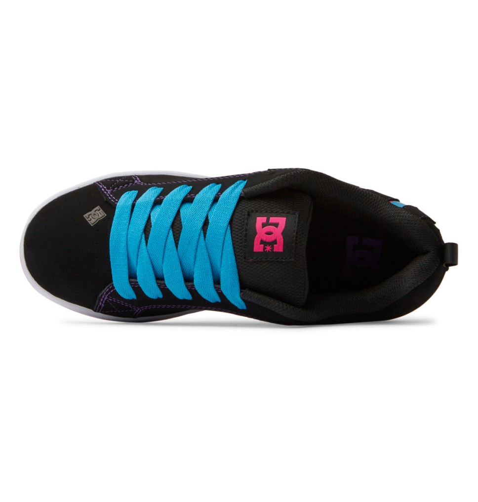 Basket DC Shoes France Court Graffik Noir Bleu Femme | JYA-7495868