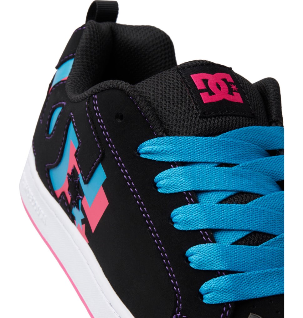 Basket DC Shoes France Court Graffik Noir Bleu Femme | JYA-7495868