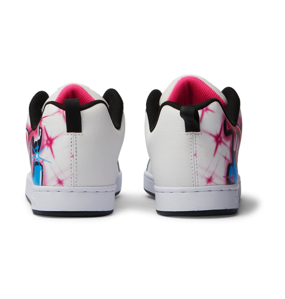 Basket DC Shoes France Graffiti Print Court Graffik Rose Clair Femme | QQN-8581494