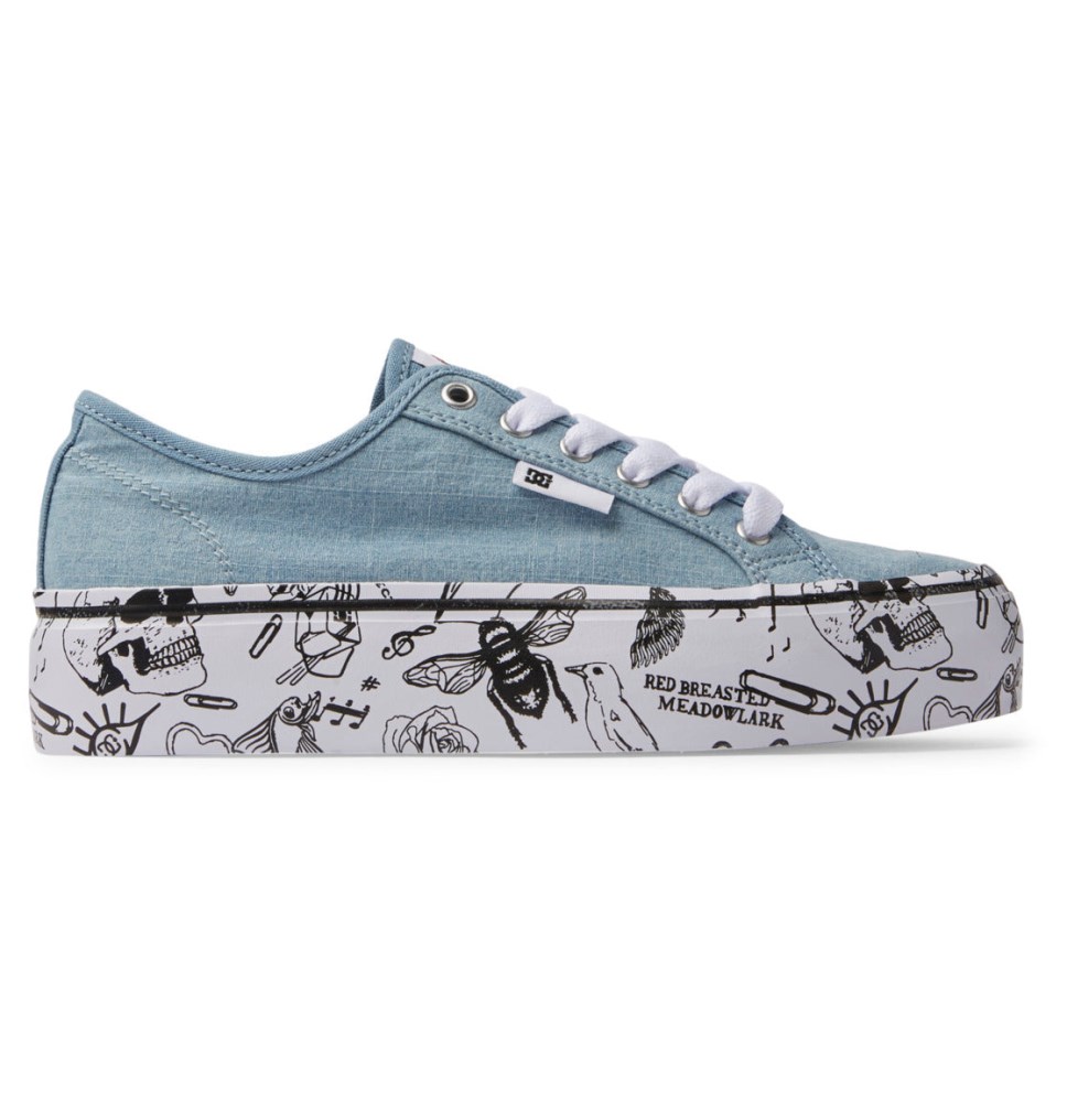 Basket DC Shoes France Manual Platform Bleu Foncé Femme | MIS-5470579