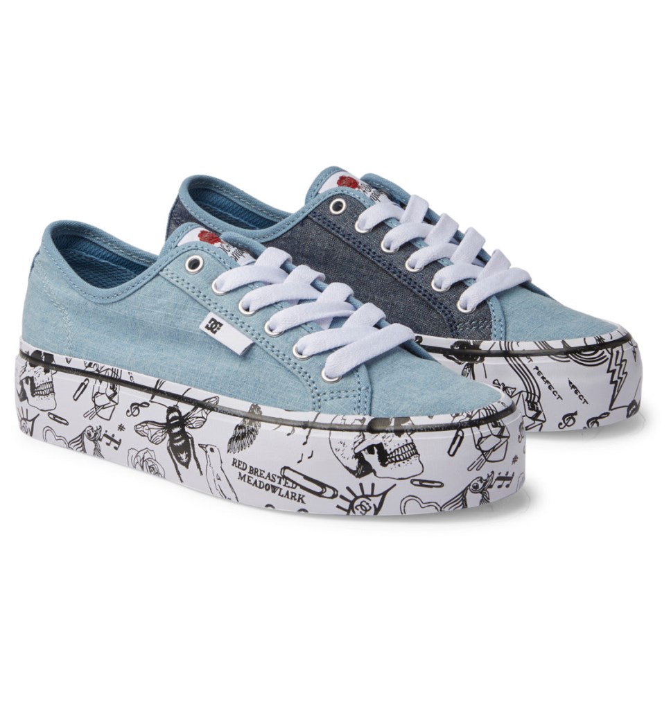 Basket DC Shoes France Manual Platform Bleu Foncé Femme | MIS-5470579