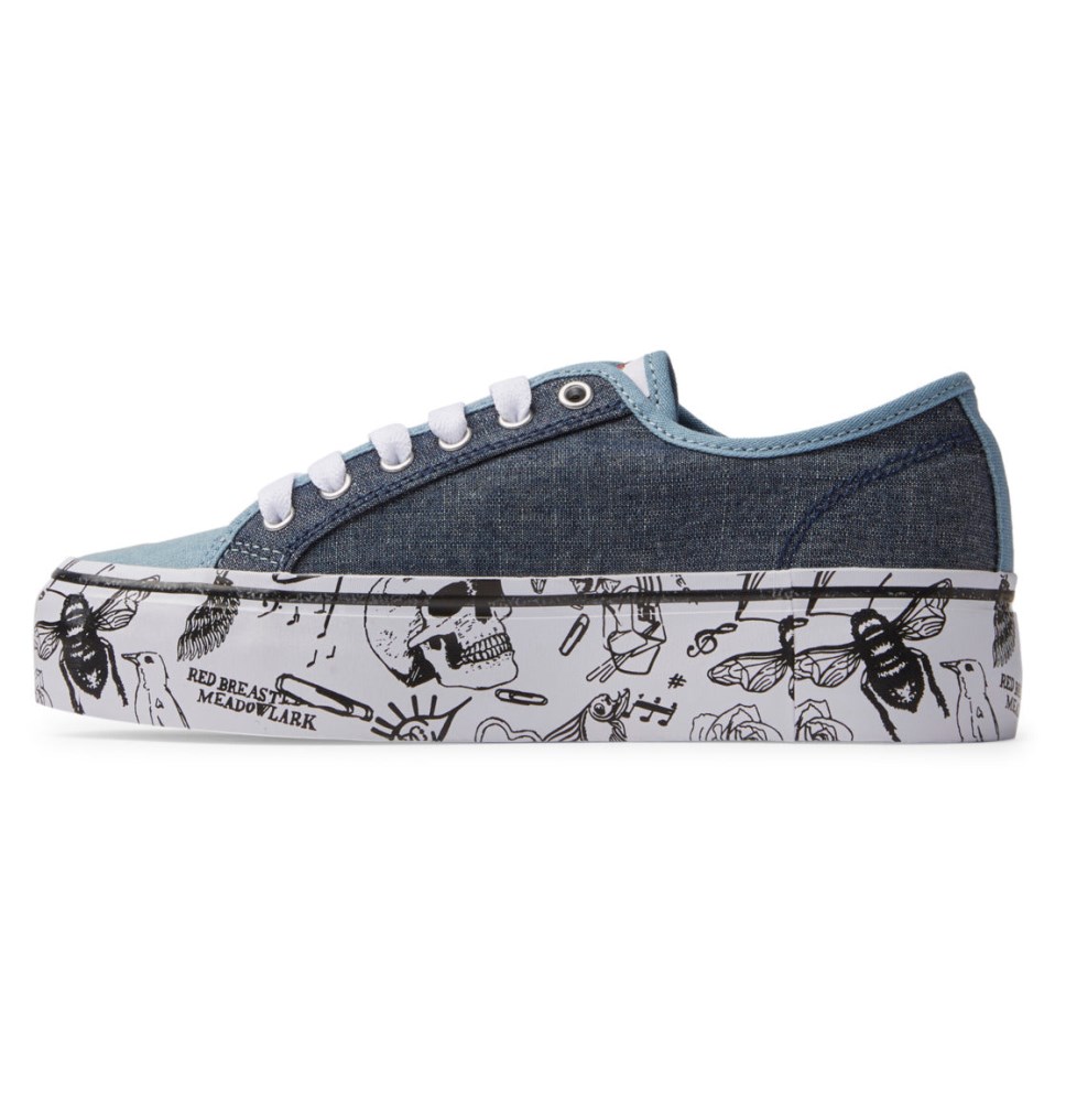 Basket DC Shoes France Manual Platform Bleu Foncé Femme | MIS-5470579