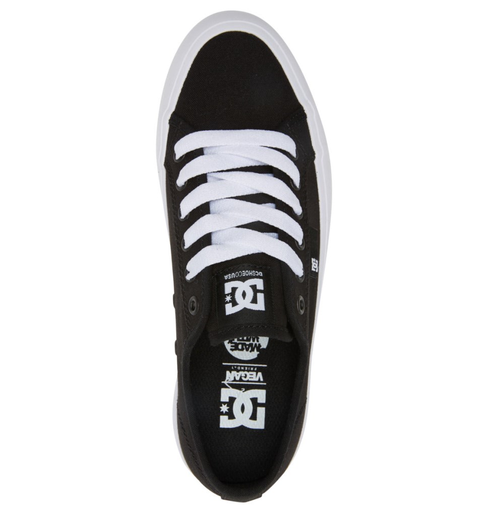 Basket DC Shoes France Manual Platform Noir Blanche Femme | AXY-2587841