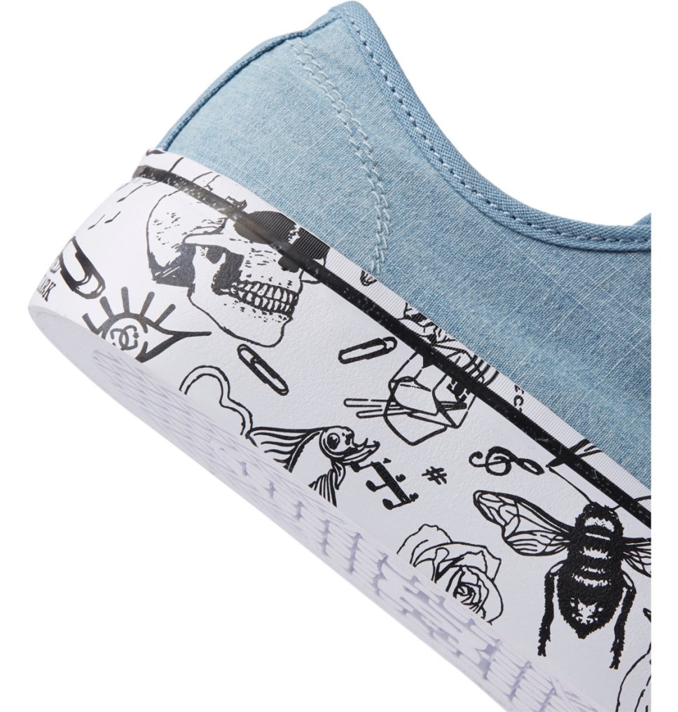 Basket DC Shoes France Manual Platform Bleu Foncé Femme | MIS-5470579