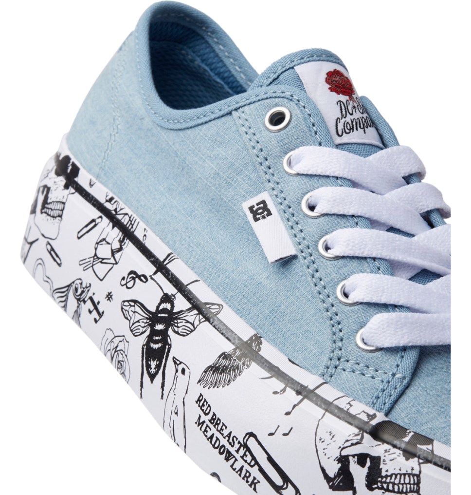 Basket DC Shoes France Manual Platform Bleu Foncé Femme | MIS-5470579